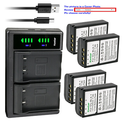 Kastar Battery LTD2 USB Charger for Olympus OM SYSTEM BLX-1 BLX1 ON-1 OM1 Camera
