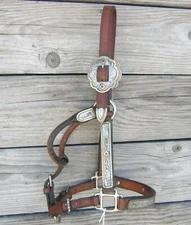 Broken Horn Weanling Large Foal Fancy Show Halter Only Red Stones 29862