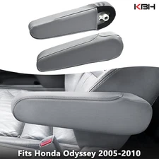 2pcs Seat Armrest Replacement Cover Leather For Honda Odyssey 2005-2010 Gray