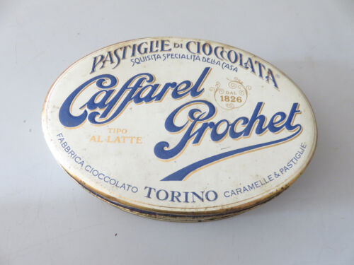 Box Oval Von Zinn Vintage Bremsbeläge Schokolade Caffarel Prochet Torino - Zdjęcie 1 z 13