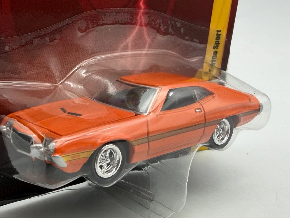 Johnny Lightning Forever 64 1972 Ford Torino Sport, Orange, 1:64, NIB - Image 3 of 4