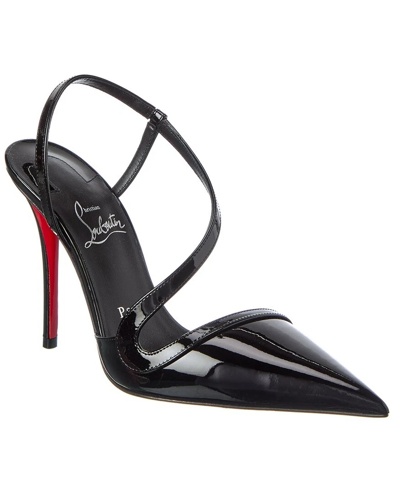 Zapatos de salón Christian Louboutin Rosa Z 100 charol con tirantes para mujer