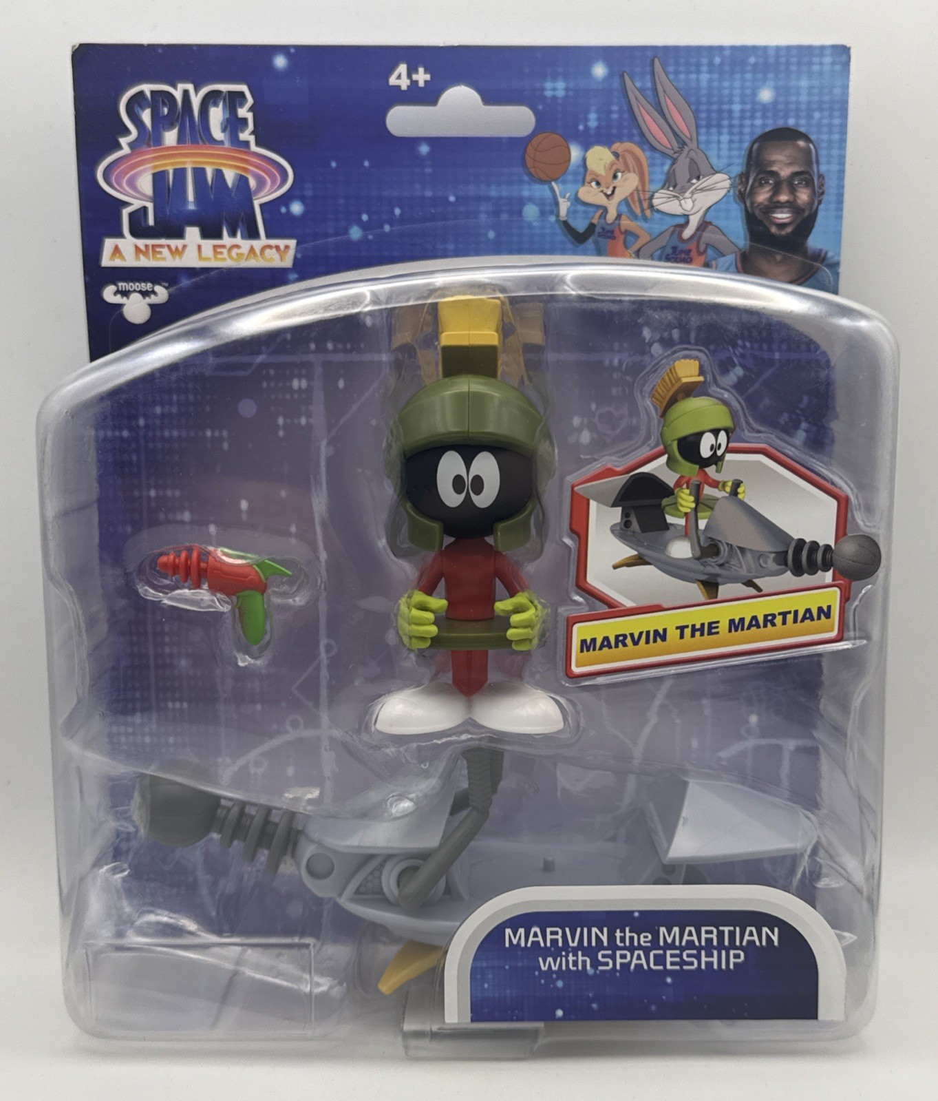 Space Jam 2: A New Legacy Marvin The Martian With Spaceship 4"" Toy Figurine