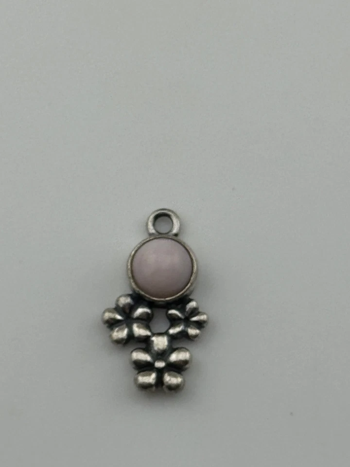 ÚNICO Pandora S925 ALE Plata Esterlina Rosa Ópalo Componer Dije Foto 3 de 4