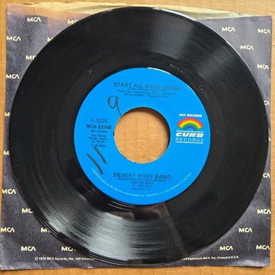DESERT ROSE BAND Start All Over Again 45 7'' Record Vinyl