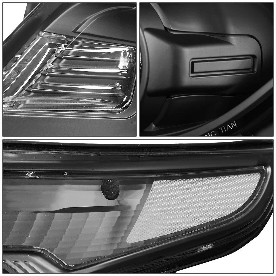 FOR 11-15 FORD EXPLORER BLACK HOUSING CLEAR CORNER PROJECTOR HEADLIGHT HEADLAMP - Image 3 of 4