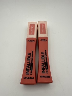 L'Oreal Infallible Liquid Lipstick Pro Matte Les Macarons 824 Guava Set Of 2