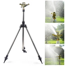 Impact Sprinkler on Tripod Base for Lawn Yard Garden Large Area Water Sprinkler