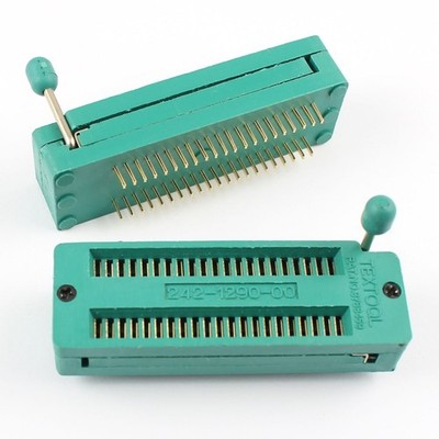 1Pcs New Gold Plated Pins 1.778mm Pitch 42 Pin DIP Narrow ZIF Test IC Socket