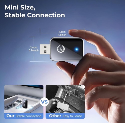 Wireless Carplay Adapter for iPhone, Convert Wired Carplay to Wireless (2 in 1) - Picture 7 of 13
