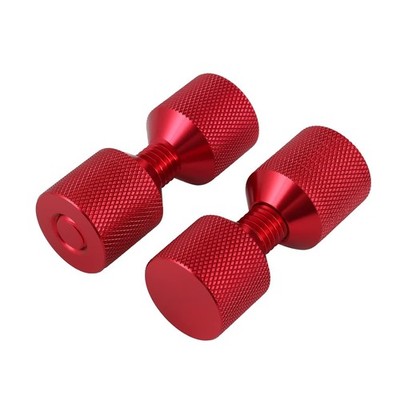 1-1/8'' Two Hole Flange Alignment Pin Set with Anodized Oxide Finish, 2 PCS Red