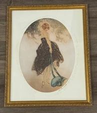  “Le  Bonnet Bleu” by Louis Icar ~ vintage framed print 