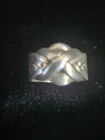 New ListingVintage 925 Sterling Silver Puzzle Ring.  Size 8 Estimate 2 Inches No Markings