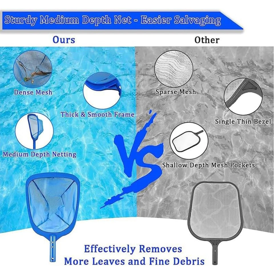 Pool Kescher,Teichkescher Feinmaschig Algen,Professionellen - Bild 4 von 4