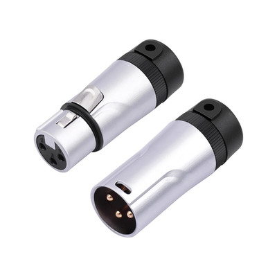 3Pin XLR Connectors Plug,Xlr 3 Pin Male/Female Plugs Audio Mic Microphone Cable 