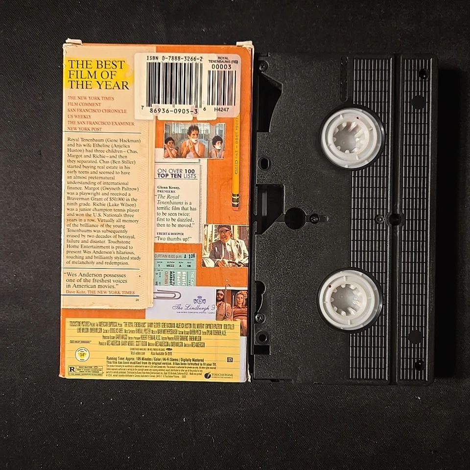 The Royal Tenenbaums VHS 2001 - Owen Luke Wilson STILLER Paltrow MURRAY Hackman Foto 2 de 2