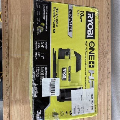 #ad Ryobi ONE HP 18V Transfer Pump W 2 Ah Battery and Charger Cordless RY20WP182K $169.99