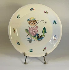 Vintage ca 1950s FIGGJO FLINT Porcelain CHILD'S PLATE Made in Norway