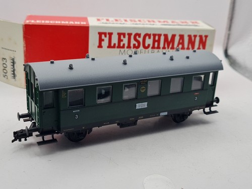 Fleischmann escala H0 #5003 vagón de pasajeros 3ª clase todavía buen estado con embalaje original  | Zustand: Gebraucht