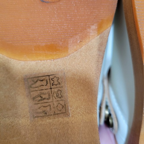 Zoccoli in legno pelle made in Italy nuovi senza etichette ispirati retrò anni 70 taglia 36 - Foto 12 di 15