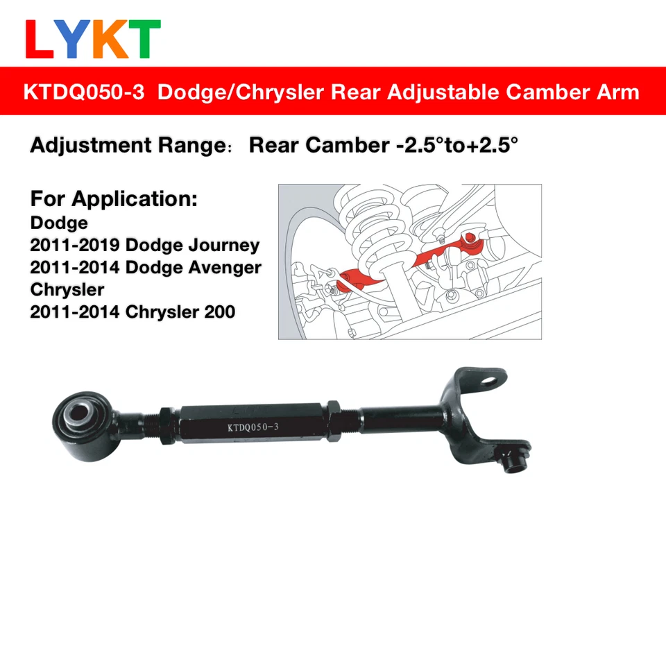 LYKT 2pcs Rear Adjustable Camber Kit for Dodge Journey、Avenger & Chrysler 200 Foto 2 de 4