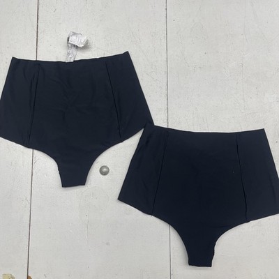 Tezenis High Waist Brief Underwear Womens Large Black Seamless Shaping 2 Pack