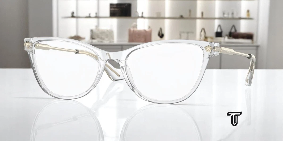 Authentic Versace Eyeglasses VE3299B 148 Full Rim Clear Frames 55MM RX-ABLE Amazon.com: VERSACE VE3309-148 Eyeglass Frame CRYSTAL w/DEMO  main image 3