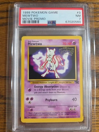 Pokemon Black Star Promo # 3/53 Mewtwo Movie Promo PSA 7