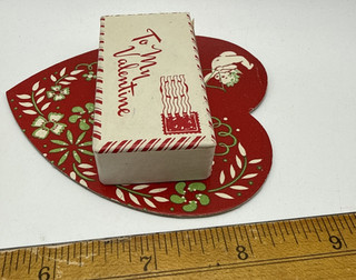 Vintage To My Valentine Gift Box With Surprise Sealed Inside!! Perfume? c1950s