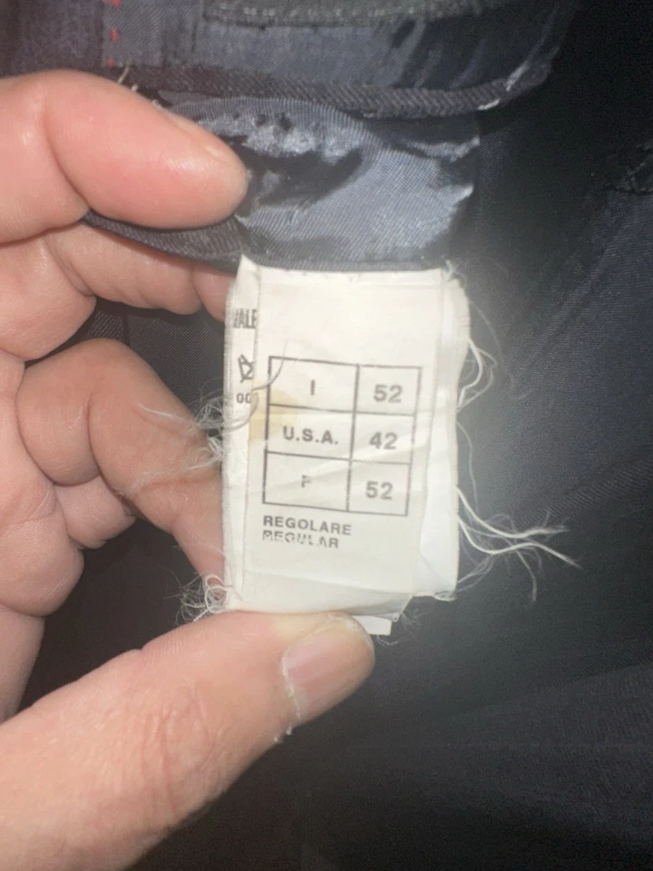 Traje a rayas azul oscuro Valentino para hombre Foto 3 de 4