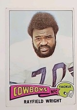 1975 Topps Football Card 402 Rayfield Wright Dallas Cowboys 