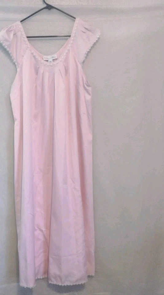 Vtg 2pc Pink Oscar de La Renta Ladies Gown And Robe Set ~Medium - Image 2 of 4