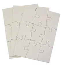 Inovart 2715 4 x 5.5 in. Puzzle-It Blank Puzzles - 9 Piece - 24 Per Pack