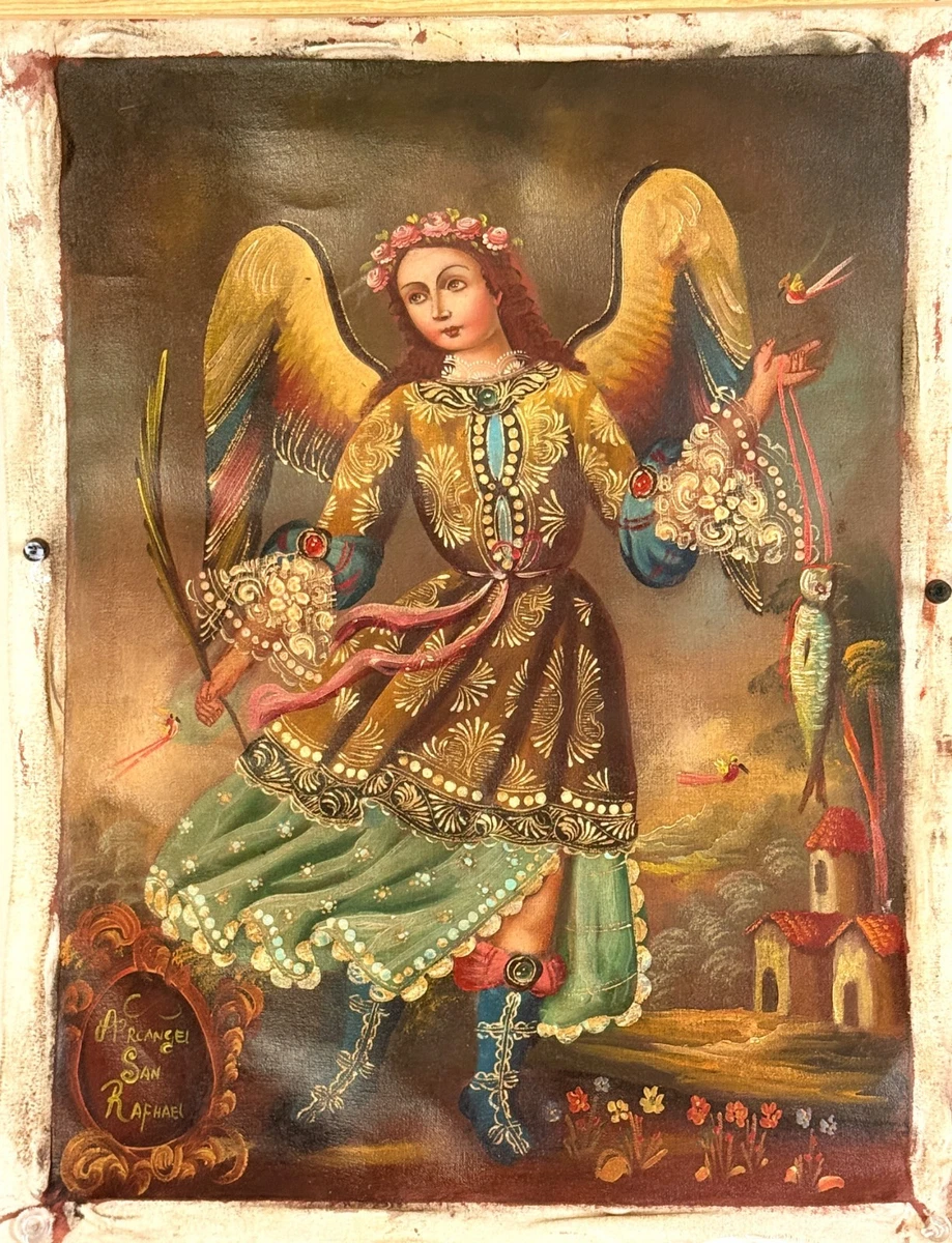 帆布油画天使艺术绘画| eBay