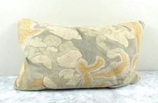 Pottery Barn Pillow Neutral Textured Tapestry Tan Classic French Country 25X16