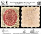6905 Denmark SG44 4 Sk Grey & Red 1870. Sc#18 Mi 18IA Used. C£8