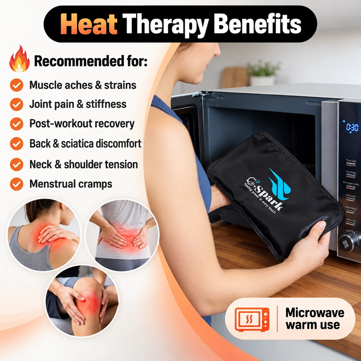 G.SPARK heat therapy benefits
