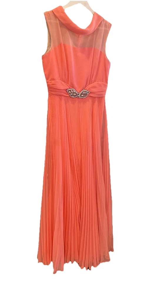 Vestido vestido macacão anfitriã rosa vintage Palazzo Pants P/M - Imagem 2 de 3