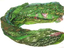  12 yards Unstitched Recycled PURE Silk Sari Ribbon Yarn tassels SKEINS HENNA