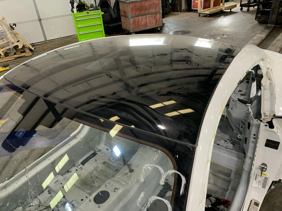 2015-2024 JAGUAR F-TYPE SUNROOF GLASS PANORAMIC ROOF ASSEMBLY *STRUCTURE CUT* - Imagem 2 de 4