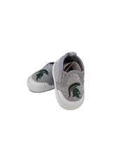 MSU Michigan State Spartans Baby Fanatic Prewalker Shoes Sz 1 (0-3 mon) Gray NIP