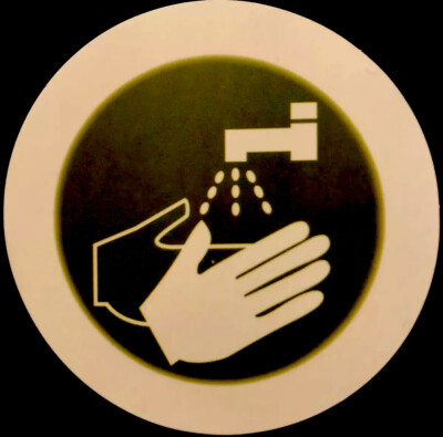 VIRUS STICKER 2020  LEARN TO WASH YOUR HANDS  2 1/2  ROUND!