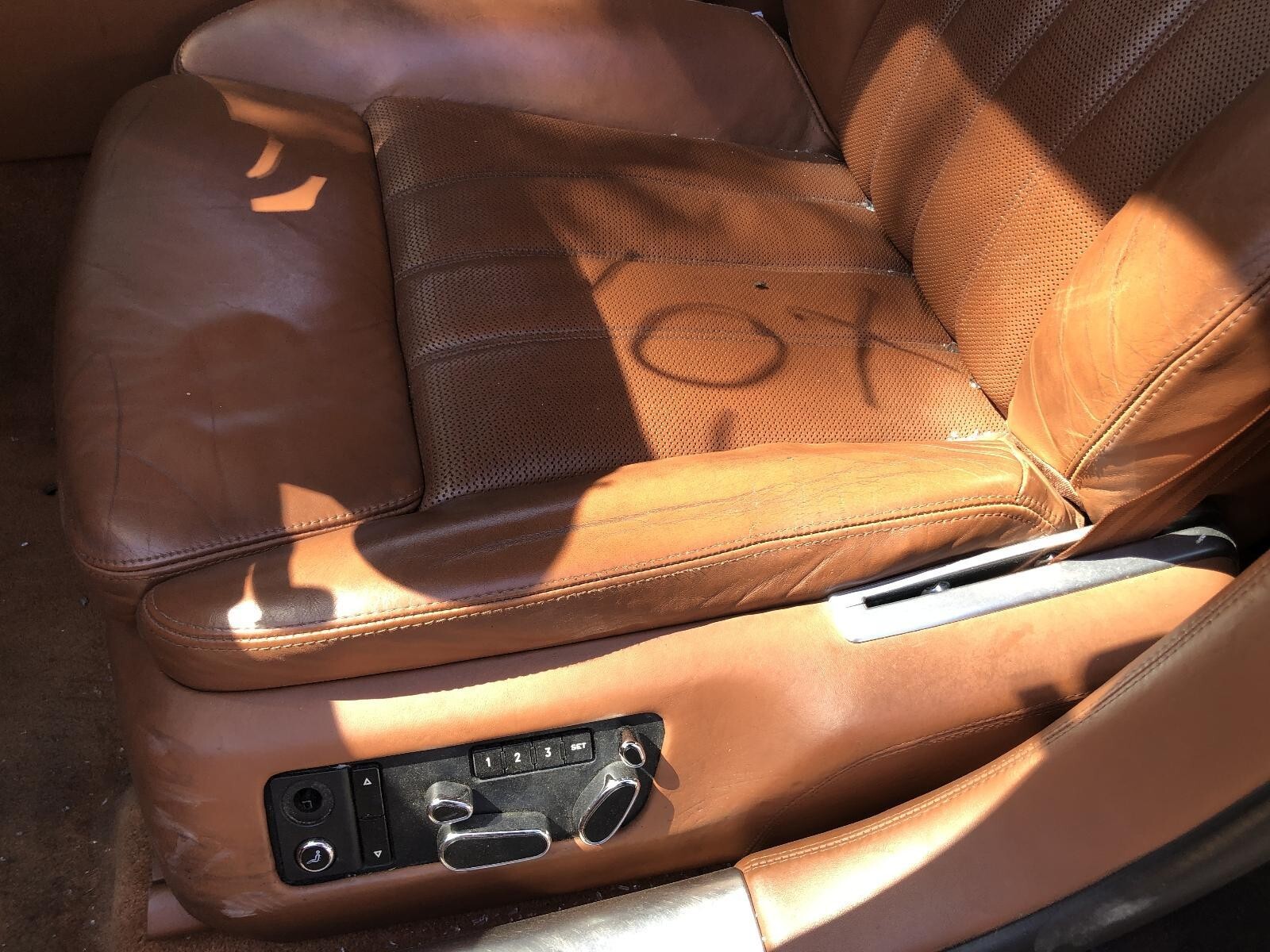 2006 BENTLEY CONTINENTAL FLYING SPUR Left Front Driver Seat Brown Leather Heated
