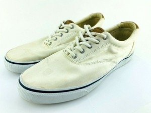 Sperry Top-Sider Zapatos Náuticos para hombres 11 1/2 Blanco Lona tenis de  bajo superior de encaje | eBay