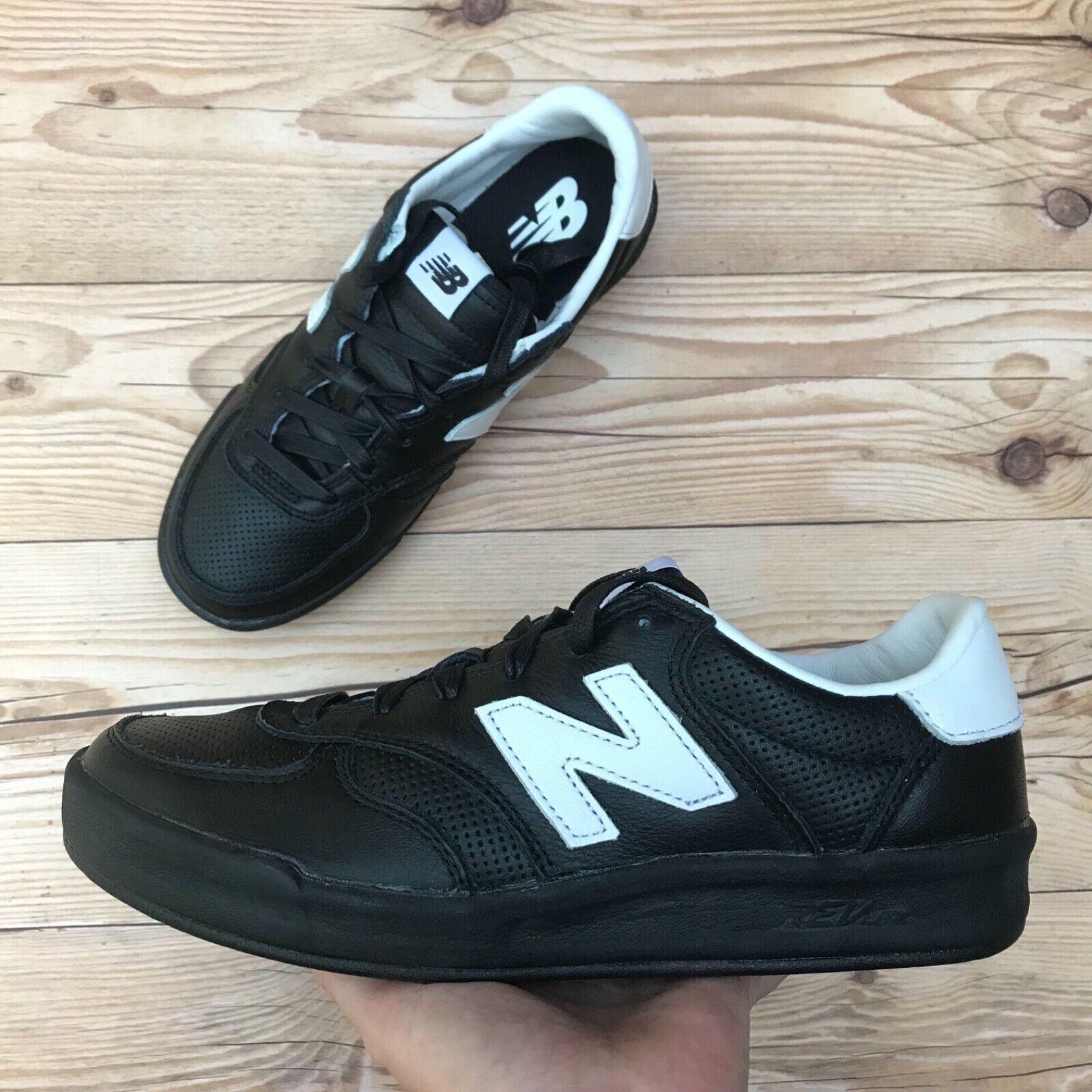 New Balance 300 Leather Court Men's Size 7 Black Sneakers/Shoes RARE! Brand  New