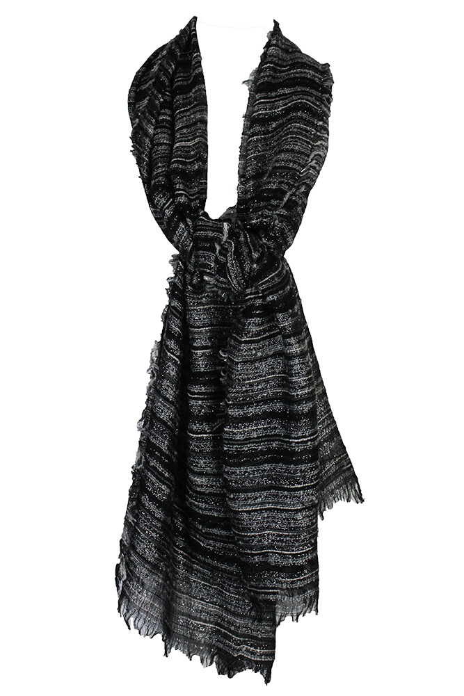 Inc International Concepts Черный шарф с металлической бахромой OS 2690₽