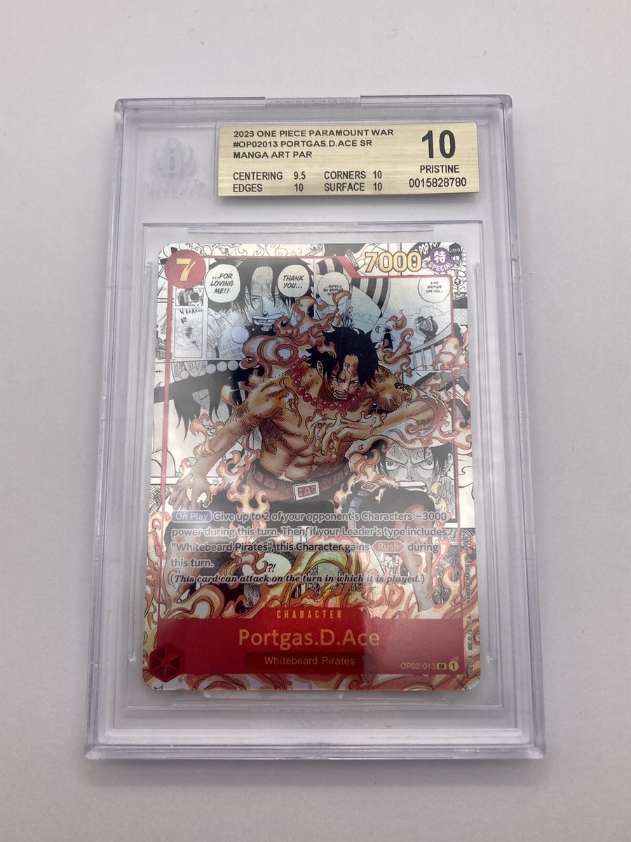 BGS 10 - Portgas.D.Ace OP02-013 SR Manga Alt Art Parallel BGS 10 - Portgas.D.Ace OP02-013 SR Manga Alt Art Parallel