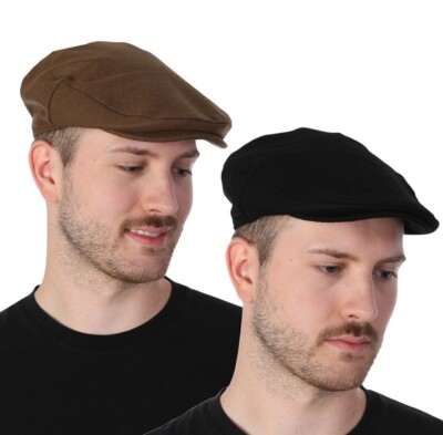 Zeitungsjungenmütze Bäcker Junge Wolle flache Kappe Vintage Gatsby Cabbie modisch Peak