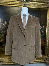 Saddlebred 46L Brown 100 Cotton Corduroy Blazer Sport Coat Jacket