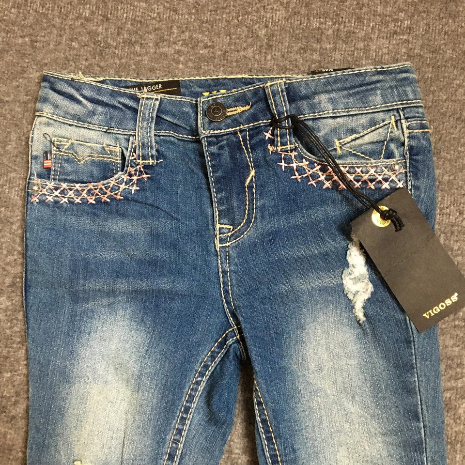 Jeans Vigoss Niñas 2T Ajustados The Jagger Cat Kitty Lentejuelas Nuevos con Etiquetas Foto 4 de 4